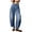 Blue, variant on Women's Leopard Y2K Vintage Mid Rise Stretchy Barrel Jeans Loose Wide Leg Cropped with Pockets