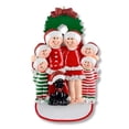 thumbnail image 4 of Ornaments by Elves Personalized Family of 6 with Black Pet Dog Christmas Tree Ornament .25lbs, 4 of 9