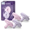 Philips Avent Soothie Baby Pacifiers - 100% Silicone Pacifiers For Babies 3-18 Months, One-Piece Design, Bpa-Free, Extra Durable, Lilac and Pink, 4 Pack, Model SCF192/70