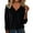 Black, variant on Horkkom V Neck Sweaters for Women Long Sleeve Pullover Sweaters Causal Solid Color Cozy Sweaters L