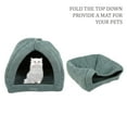 thumbnail image 3 of SUSSEXHOME Pets 16.6 x 16.5 x 16.5 Inches Washable Pet Tent Bed - Cozy Covered Medium Cat Bed and Dog Igloo Bed - Dog Cave Bed and Cat House for Indoor Cats - DARK GRAY, 3 of 9