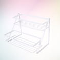 thumbnail image 1 of BESTYASH 1Pcs Modern Metal Shelf Rack for Kitchen Countertop and Bathroom Sink in White 24.8x15.1x18.5in, 1 of 8