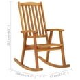 thumbnail image 2 of vidaXL Wooden Rocking Chair Natural Wood Solid Acacia wood Standard, 2 of 9