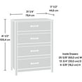 thumbnail image 7 of Sauder Cannery Bridge 4-Drawer Dresser, Lintel Oak Finish, 7 of 7
