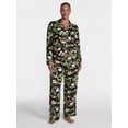 thumbnail image 2 of Joyspun Women’s Dreamy Soft Collection Notch Collar Top and Pants, 2-Piece Pajama Set, Sizes XS-3X, 2 of 5