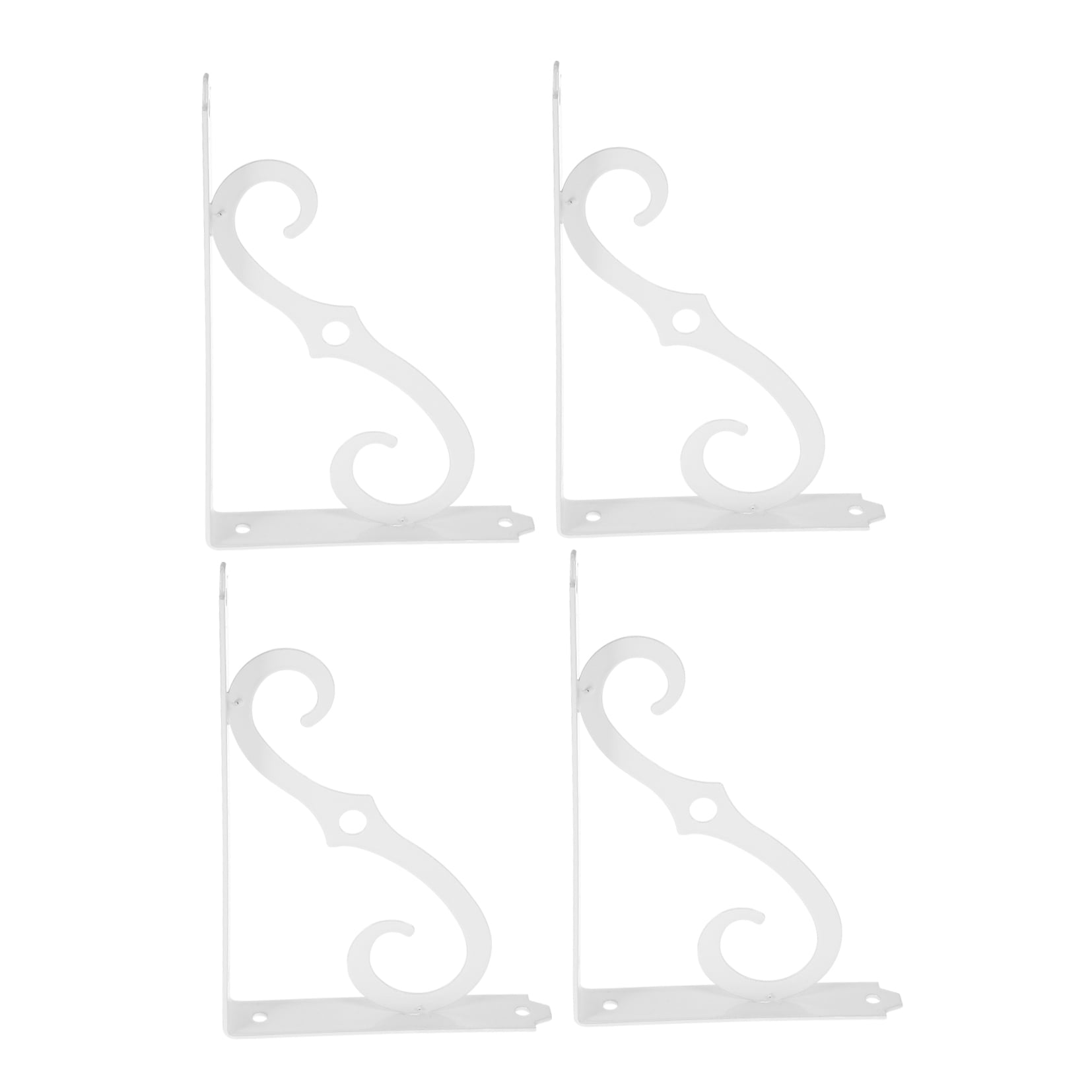 WHAMVOX 4-Pack Heavy Duty Vintage Style Wall Shelf Brackets, Strong Support Brackets for Secure Wall Mounting