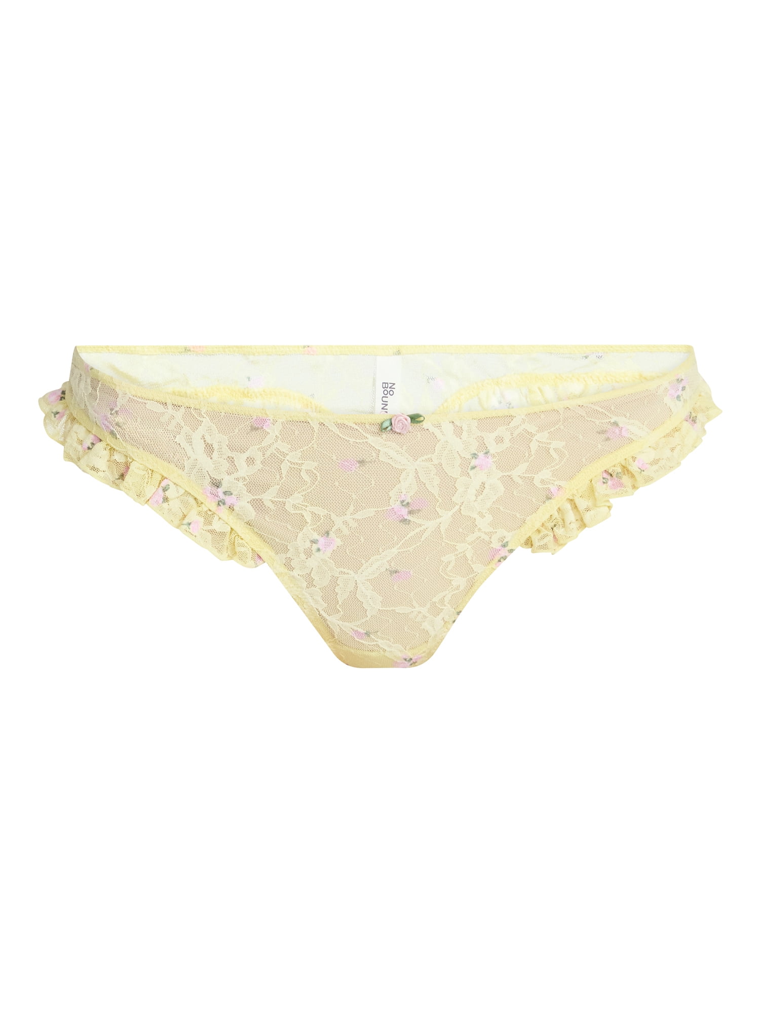 No Boundaries Lace Thong Panties, 2-Pack, Women's XS-XXXL