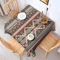 thumbnail image 2 of Boho Blue Pixel Ethnic Pattern Square Tablecloth,Waterproof Square Table Cover,Wipeable Spillproof Washable Table Cover for Home Kitchen Party Decor 42"X42"(107x107cm), 2 of 6