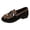 Black, variant on HEWUQI Platform Penny Loafers for Women Work Walking Slip on Business Casual Non Slip Chunky Leather Suede Splicing Dress Shoes Black Size 6.5