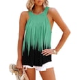 thumbnail image 2 of Aihuaihua Women's Casual Printed Sleeveless Pleated Flowy Beach Blouse Loose Fit Summer Top, 2 of 2