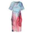 thumbnail image 4 of Flame Fired-vestido de fiesta para mujer falda holgada con bolsillo y pintura de tinta de Alcohol vestidos de noche, 4 of 7