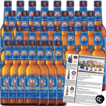 Erdinger Alkoholfrei Non Alcoholic Beer 30 Pack, Award Winning Beer from Germany, 11.2oz/btl