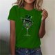thumbnail image 3 of Mujeres Manga Corta de Verano Tops Impreso Sudadera Casual, Cuello Redondo Blusa Ligera para la Primavera Y el Verano, 3 of 4