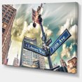 thumbnail image 2 of Panneaux de Rue Library Way et 5th Avenue - Impression sur Toile Paysage Urbain Moderne, 2 of 4