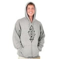 thumbnail image 5 of Dual Whales Compass Spirit Animal Zip Up Hoodie Men's Women's Brisco Brands L, 5 of 6