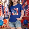 thumbnail image 4 of ITSAME Girls American Flag Graphic Tee 4th of July Short Sleeve Tops Independence Day Patriotic T-Shirts Blue Size 5-6, 4 of 6