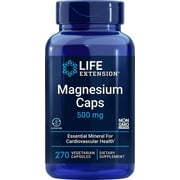 Life Extension Magnesium Caps 500mg, 270 Vegetarian Capsules