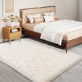 thumbnail image 4 of Janvonne Fluffy Area Rugs for Living Room,Bedroom,Dorms,5x7ft Soft Shaggy Sofa-side Carpet, Home Decor Aesthetic,Cream White, 4 of 8