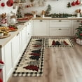 thumbnail image 5 of Lilgiuy Christmas Kitchen Mats, Vintage Kitchen Rugs Set of 2 Christmas Kitchen Runner Rugs Christmas Tree Decorations for Floor, Bathroom, Living Room, Doorway, 16x24in+16x48in, 5 of 6