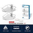 BATHBEYOND Shower Caddy Suction Cup Tier Shower Shelf Adjustable