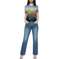 thumbnail image 4 of Plus-Size Casual Printed Round Neck Short Sleeve Women's Slight Stretch T-Shirt, 4 of 7