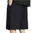 thumbnail image 3 of IYTR Men's Summer Dstring Shorts Quick Dry Lightweight Gym Sports Beach Shorts with Pockets Black L, 3 of 5