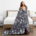 thumbnail image 5 of Wijzvio Pekingese Florals Dog Throw Blanket Soft Fuzzy Fleece Blanket For Couch Bed Living Room Decoration 50"X40", 5 of 9