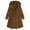 Brown, variant on GDREDA Women's Autumn And Winter Button Fashionable Warm Corduroy Hooded Jacket Coat Black,XXXXL