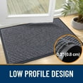 thumbnail image 4 of Buganda Door Mats for Inside, Heavy Duty Low Profile Entrance Mat, Suitable for High Traffic Areas, 17x29.5, Grey, 4 of 7