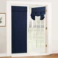 thumbnail image 5 of Thermal Insulated Blackout Curtains 68×26 inch - Grommet Room Darkening Window Curtains for Bedroom (68×26 inch, Navy Blue, Set of 2 Panels with strap), 5 of 5