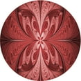 thumbnail image 1 of Ahgly Company Machine Washable Indoor Round Transitional Grapefruit Red Area Rugs, 7' Round, 1 of 7