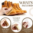 thumbnail image 2 of 5 Piece Suede and Nubuck Cleaning Kit with Brass & Nylon Brushes, 2 Suede Eraser, Microfiber Towel for Shoes, Boots,Bags, 2 of 7