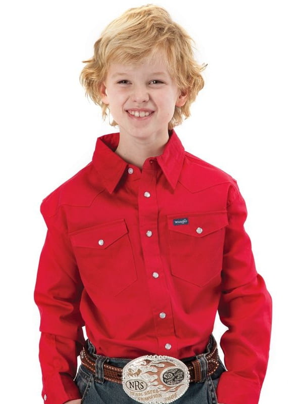 boys wrangler shirts