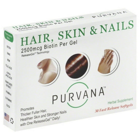 Heaven Sent - Purvana Hair Skin & Nails 2500 mcg. - 30 Softgels
