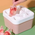 thumbnail image 2 of JeashCHAT Ice Cream Maker, 2023 Summer , Homemade Popsicles Molds with Lid & Bin & Reusable Popsicle Sticks, Ice Pop Mold Set for Kids, Pink, 2 of 5
