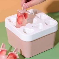 Ice Cream Maker Kit for Kids - 4-in-1 BPA-Free PP Molds with Quick-Release Tech, DIY Frozen Yogurt/Pudding Treats, Montessori Cooking Toy for Summer Parties & Picnic Prep (4.7" Compact)​​ Pink