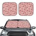 thumbnail image 2 of Xecao Rose Flowers for Foldable Car Sun Shades (2-Pack) offer sun protection with an easy-fold design for convenient windshield shading., 2 of 7