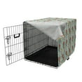 thumbnail image 3 of Christmas Dog Crate Cover, Owls in Hats Ready for Xmas Party Mistletoe and Faded Snowflakes Yuletide, Easy to Use Pet Kennel Cover for Medium Large Dogs, 35" x 23" x 27", Multicolor, by Ambesonne, 3 of 6