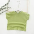 thumbnail image 2 of 5 Colors Girls' Cotton Short-sleeved T-shirt Leisure&nbsp;Summer Korean All-match Plain Color&nbsp;Top, 2 of 3