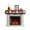 Black Red, variant on Chef Fireplace Mantel Scarf Cover 60"Wx17"L,Fireplace Mantel Shelf Top Runner,Cartoon Red Food Cooking Black White Buffalo Check Mantle Dresser Scarves Table Runner for Holiday Party Living Room