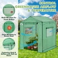 thumbnail image 4 of EAGLE PEAK 6x6 FT Portable Walk-in Greenhouse, Pop up Outdoor Green House with Power Access Openings, Green, 4 of 10