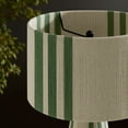 thumbnail image 5 of Gia Handwoven Cotton Thread Striped or Plain Table Lamp in Basil Green, 5 of 10