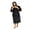 Black, variant on SUNSIOM Men's Hooded Bathrobe Long Sleeve Wrap Tie Waist Kimono Robe Loungewear Nightgown