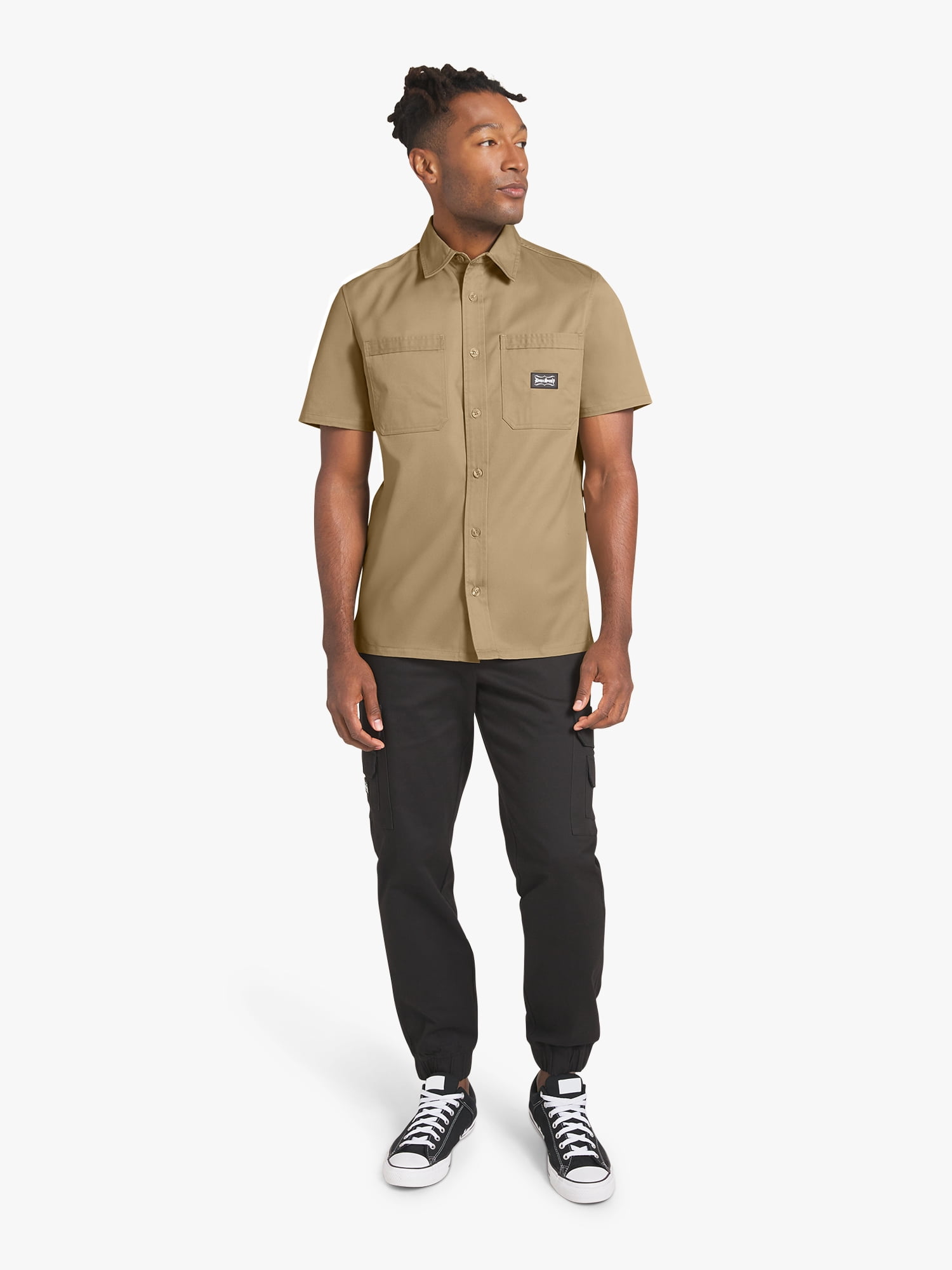 Dogg Supply by Snoop Dogg All-Gender Men's and Women's Twill Work Shirt, Sizes XS-3XL