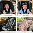 thumbnail image 4 of KUIFORTI Insulated Car Seat Cover Baby, Dog Paw Print Carseat Cover Travel Reusable Car Seat Sun Protection Keeps Your Toddler Baby Seat at a Cool Temperature, Kawaii Toddler Car Accessories, 4 of 6