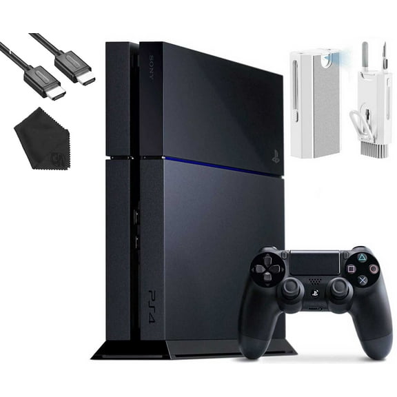 Pre-Owned Sony PlayStation 4 500GB Gaming Console Black, HDMI Cable With Cleaning Kit