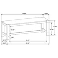 thumbnail image 7 of Scottsdale Wood Trestle Base Dining Bench Washed Brown, 7 of 7
