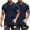 Navy, variant on Cxenplz 2 Pack Mens Summer Tops Short Sleeve Crew Neck Plain Novelty T Shirt Cotton Crew Tee Undershirts Tshirts