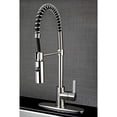 thumbnail image 3 of Gourmetier LS8778DL Robinet de Cuisine Continental avec Pulvérisateur Rétractable, Nickel Satiné, 3 of 5