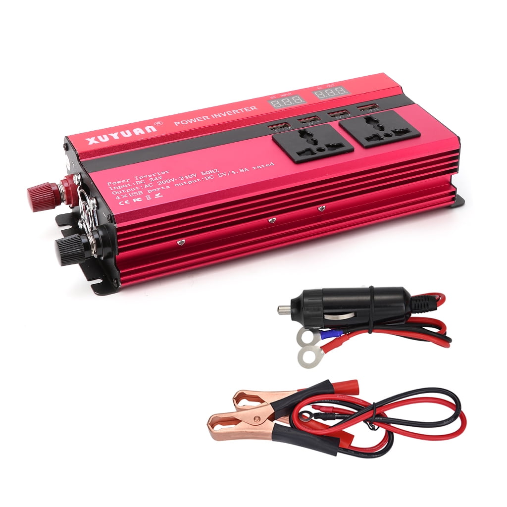 4000W Solar Power Inverter Sine Wave LED 4 USB DC12 To AC110V/220V Convert